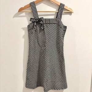 Girls 7/8 Black and White Gingham Dress